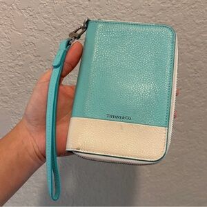 Tiffany & Co. Turquoise and White Wristlet Clutch